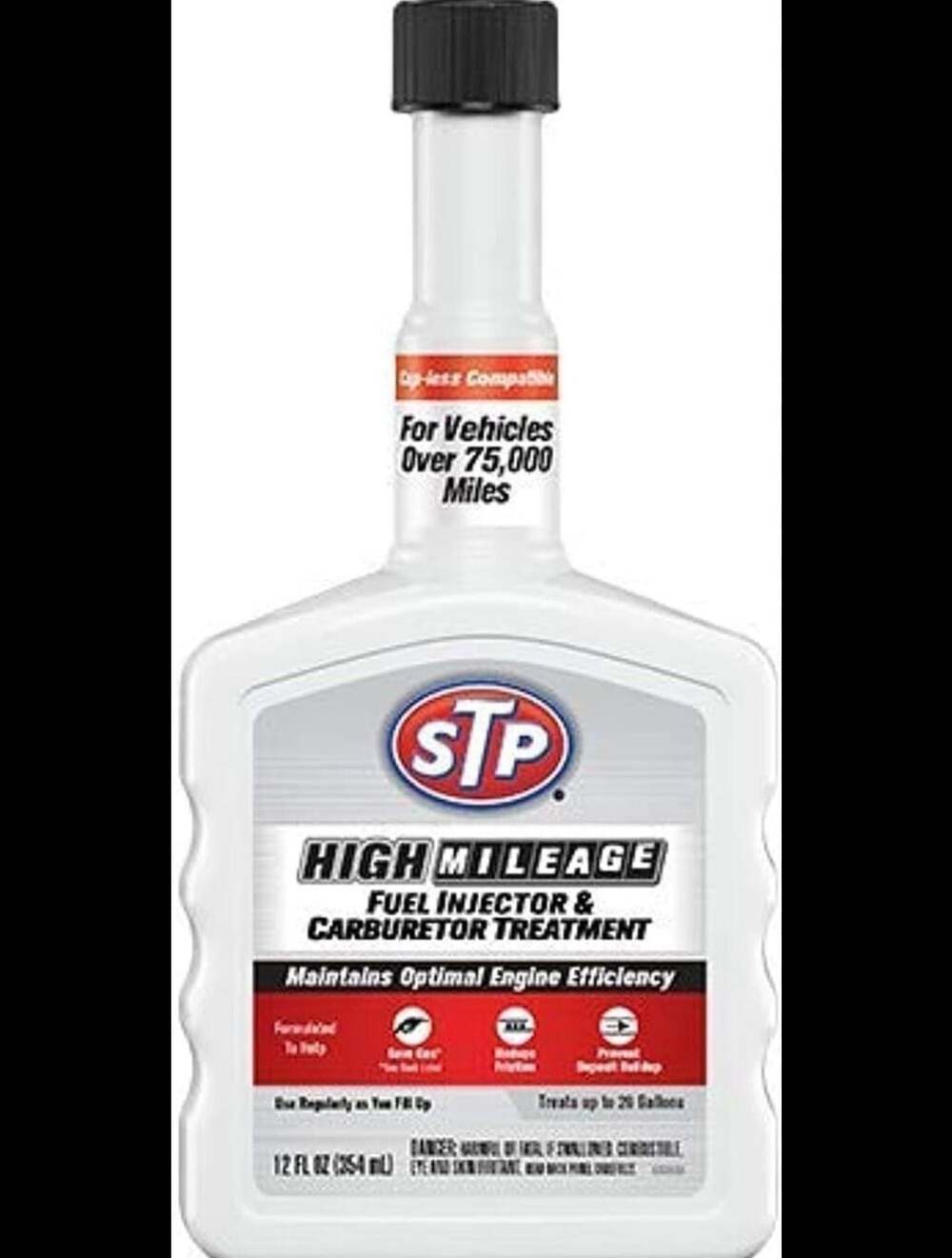 STP High Mileage Fuel Injector & Carburetor Treatment, 12 FL OZ